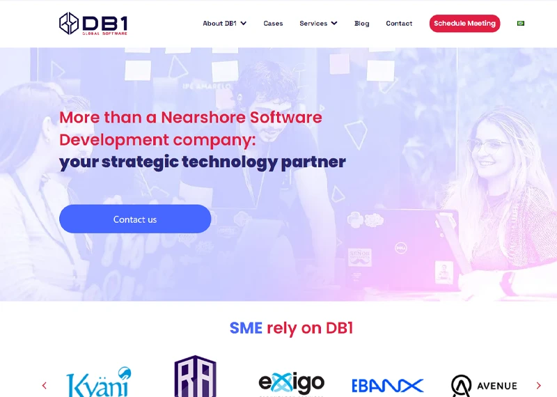 DB1 website screenshot